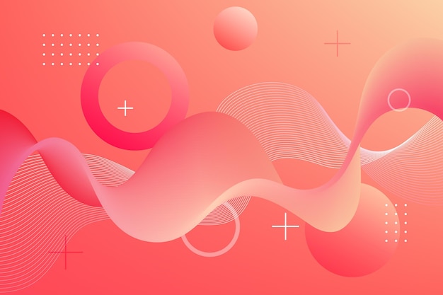 Free vector pink gradient wavy background