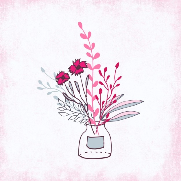 Free vector pink hand made bouquet