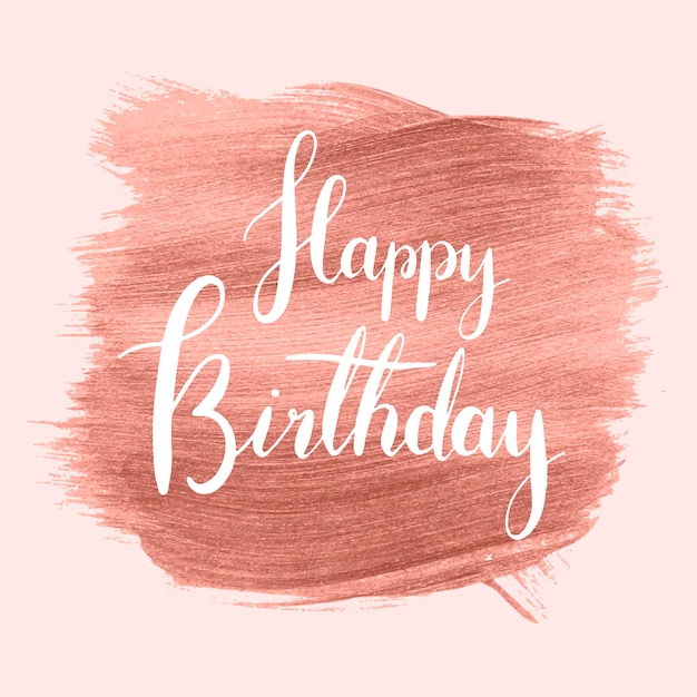 Free vector pink happy birthday day badge