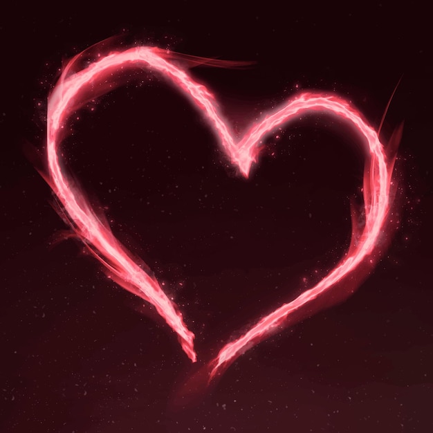 Pink heart fire frame