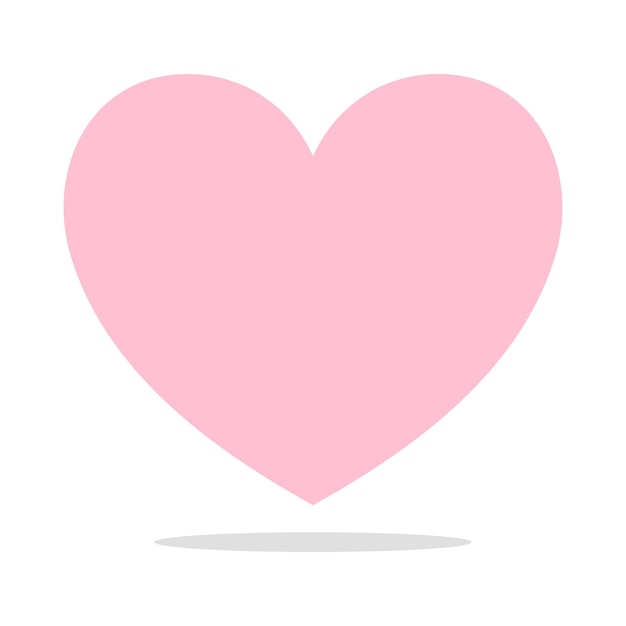 Free vector pink heart flat style