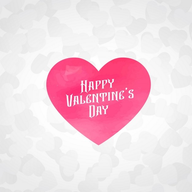 Бесплатное векторное изображение Белый любовь фон с розовым сердцем