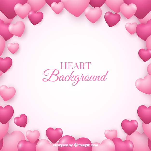 Pink hearts background