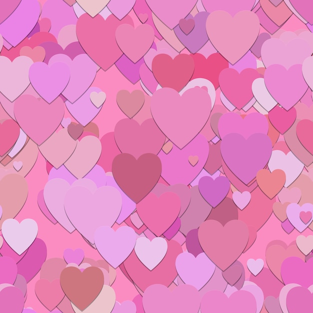 Free vector pink hearts pattern background
