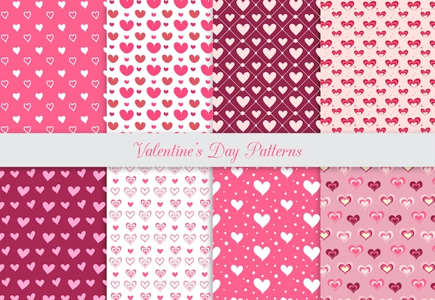 Free vector pink hearts pattern background