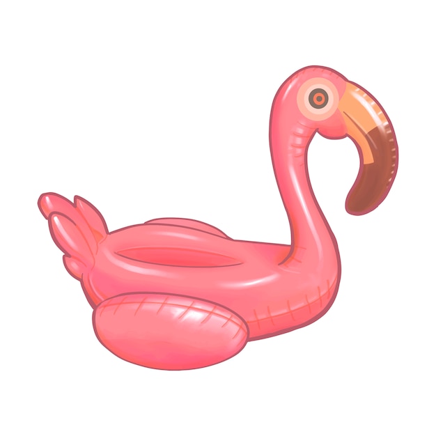 Розовый надувной пляжный фламинго игрушка