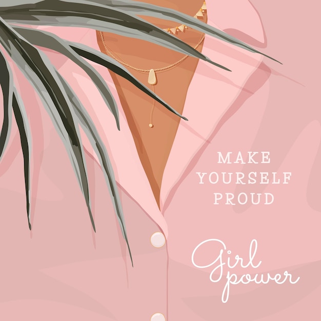 Free vector pink instagram post template, motivational quote for influencer vector
