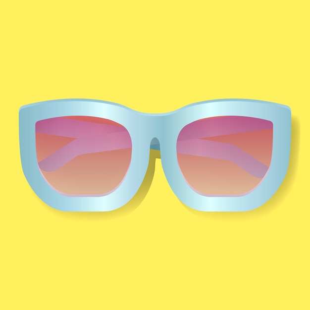 Free vector pink lens with blue frame sunglasses vector illustration