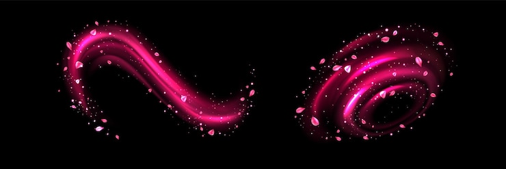 無料Vector スワッシュ効果のピンクの明るい円形の要素