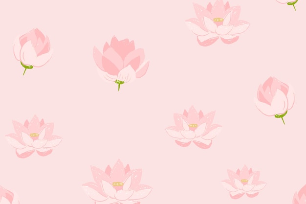 Pink lotus floral pattern background