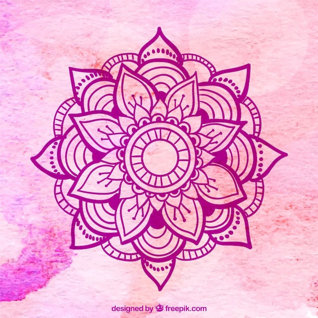 Free vector pink mandala background