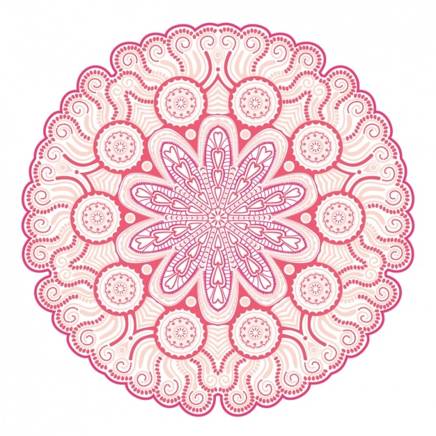 Бесплатное векторное изображение Розовый мандала
