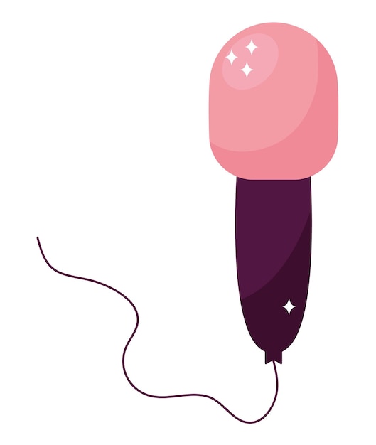 Free vector pink microphone icon