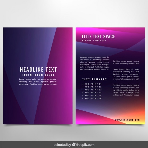 Free vector pink modern flyer