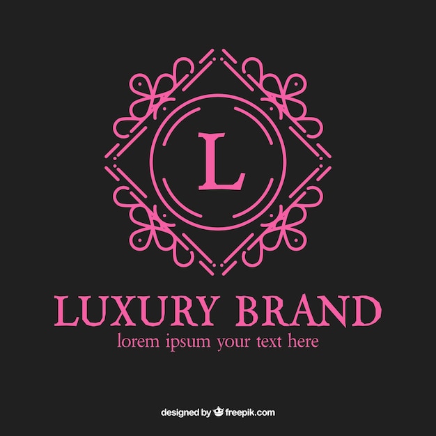 Pink monogram logo