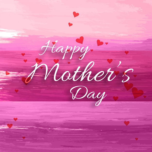 Pink mothers day background with paint strokes