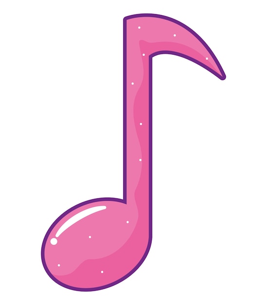 Free vector pink music note