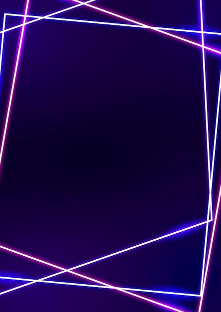 Free vector pink neon frame on a dark background