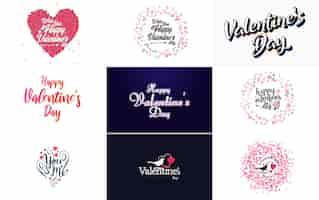 Free vector pink october logo with hearts and calligraphy lettering isolated on white