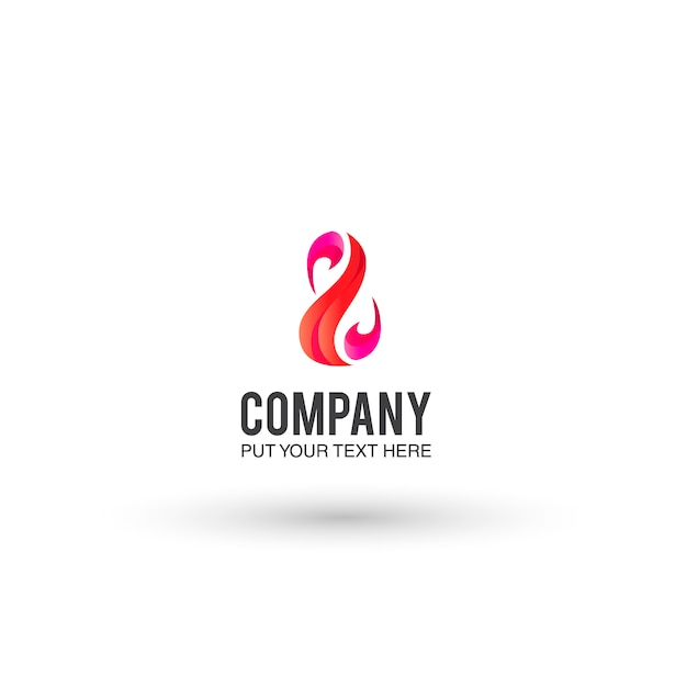 Free vector pink and orange logo background