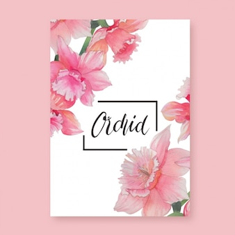 ピンク​の​蘭​の​カード​の​デザイン