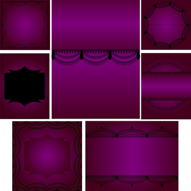 Free vector pink ornaments backgorund collection