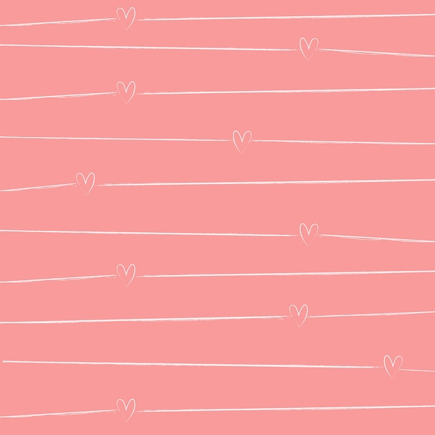 Free vector pink pattern background with small hearts