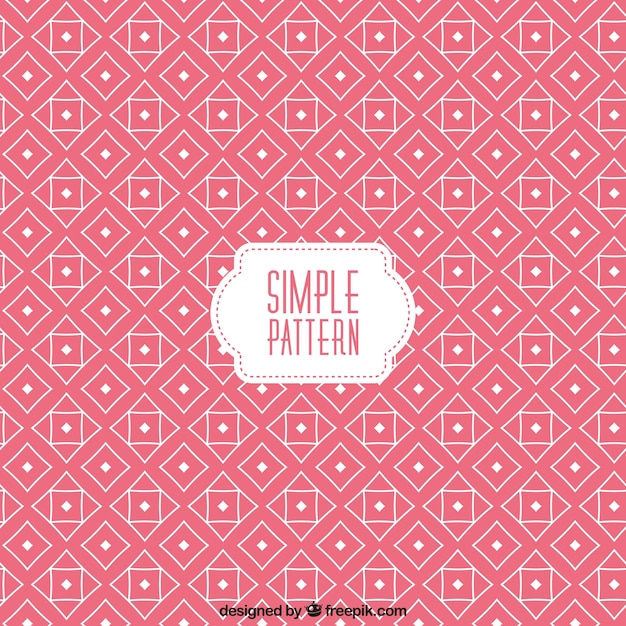 Free vector pink pattern in geometric design