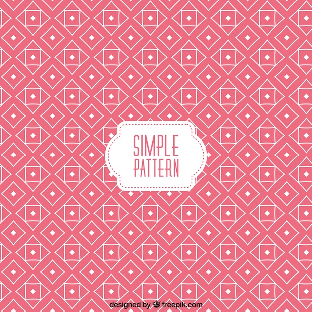 Free vector pink pattern in geometric design