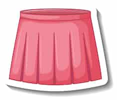 Free vector pink pleated skirt in cartoon style