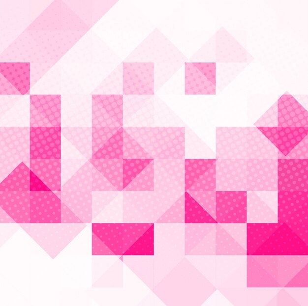 Pink polygonal background with dots