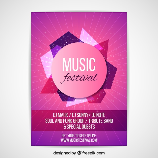 Pink poster concept for music party