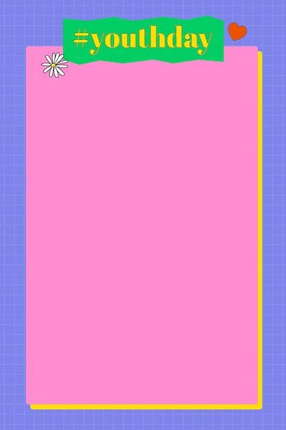 Free vector pink and purple youthday background