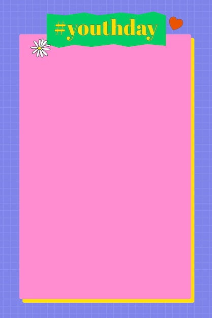 Pink and purple youthday background