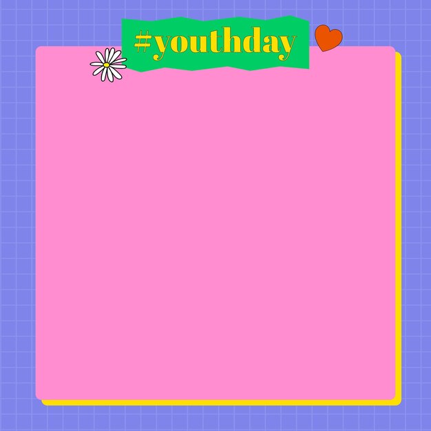 Pink and purple youthday background