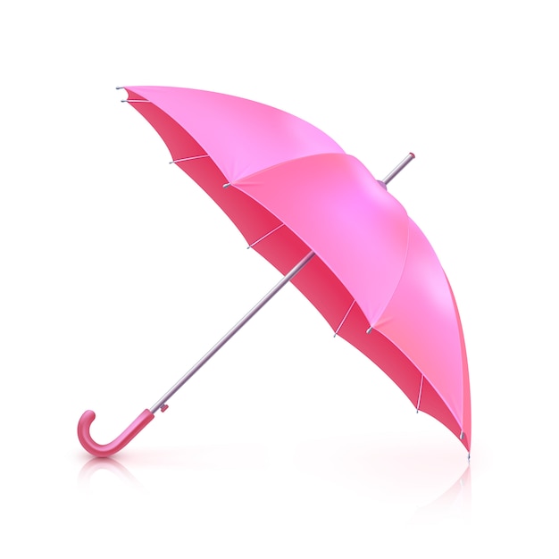 Розовый реалистический зонтик