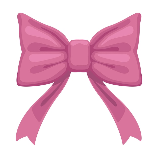 Beautiful pink hair bow accessory for girl Vector Image