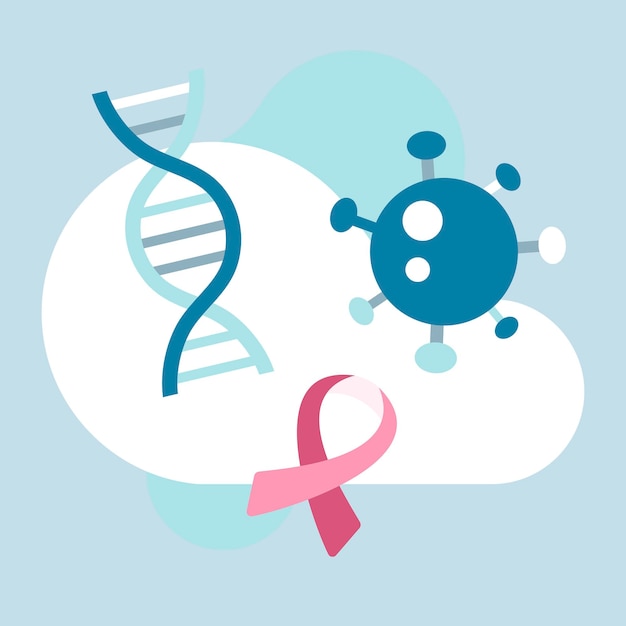 유방암 인식 벡터를 위한 핑크 리본