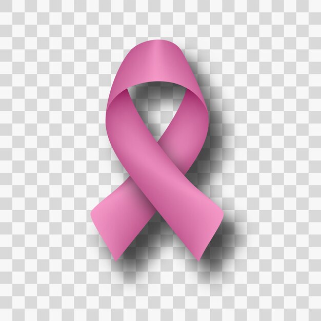 핑크 리본 흐름 유방암 인식 기호