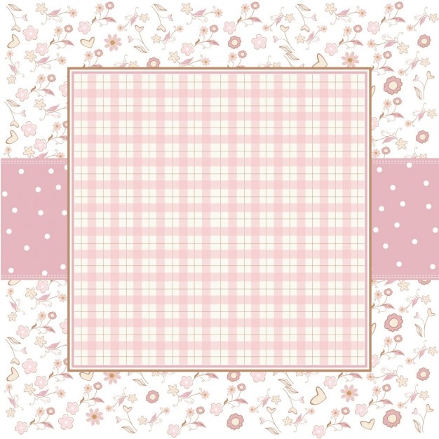 Pink romantic background with little flowers