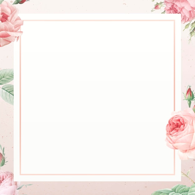 Pink rose pattern on white background