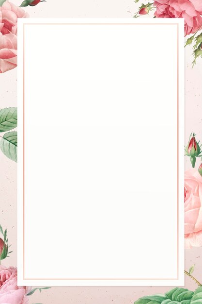 Pink rose pattern on white background