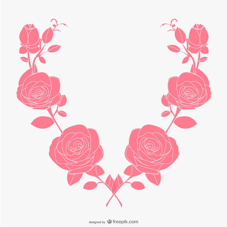 Free Vector pink roses background