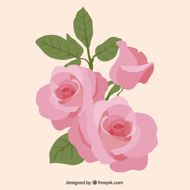 Free vector pink roses