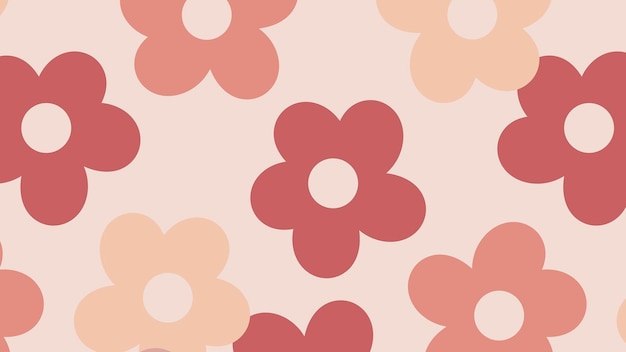ピンクのseamess花柄の背景ベクトル