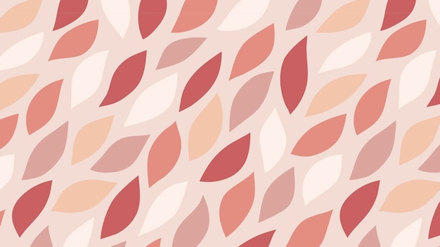 Pink seamless leaf patterned background vector