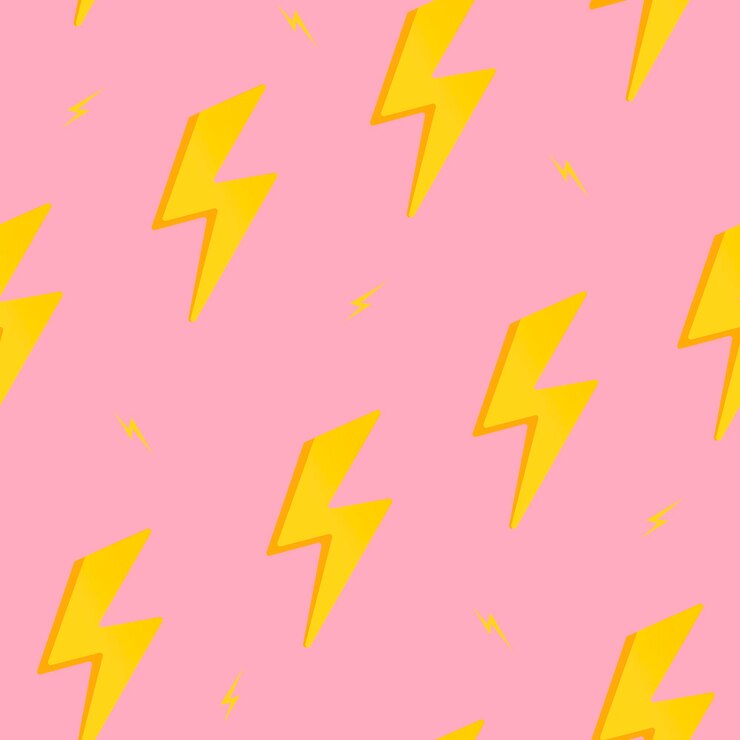 Free Vector pink seamless pattern background, lightning bolt illustration vector