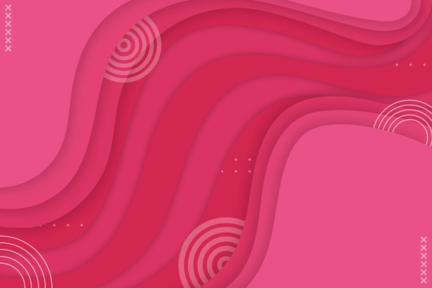Sfondo ondulato in stile carta con sfumature rosa