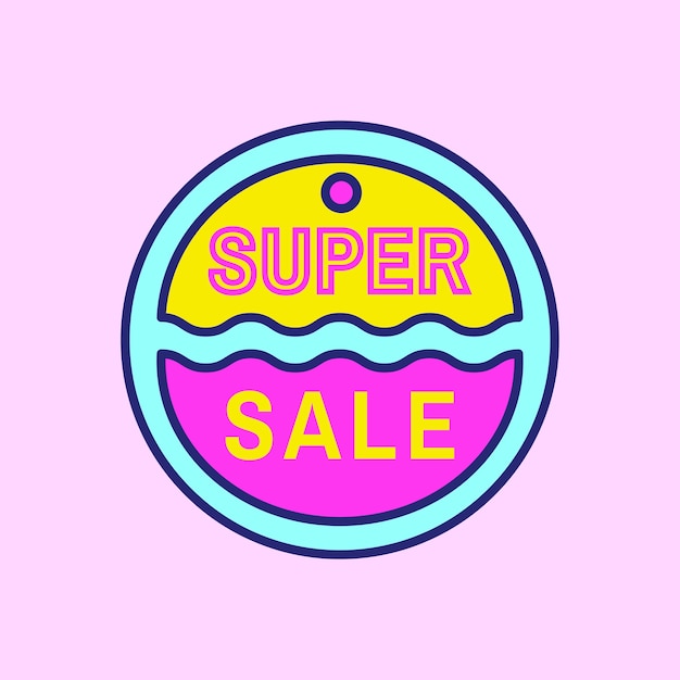 Pink shopping sale badge design