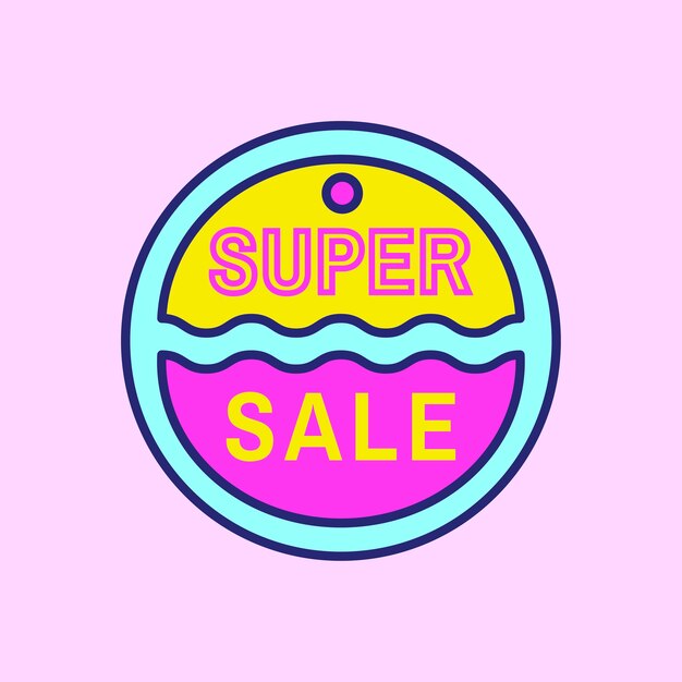 Pink shopping sale badge design